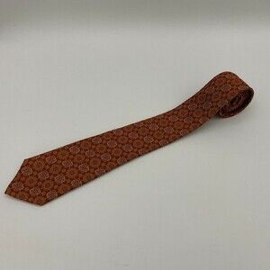 Contissima Nordstrom Men's Tie Necktie Orange Italy Silk